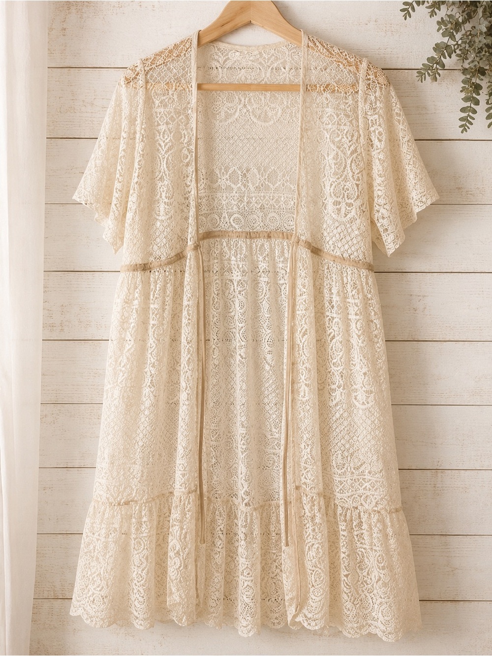 Jessica Simpson Cream Lace Maternity Cover-Up
